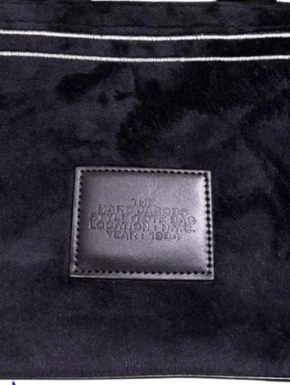 Marc Jacobs Black Velvet 'The Tote Bag' Small Tote - Picture 7 of 9